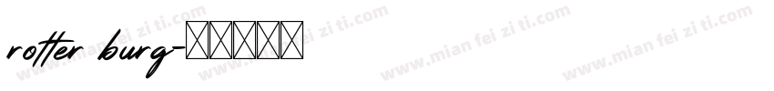 rotter burg字体转换